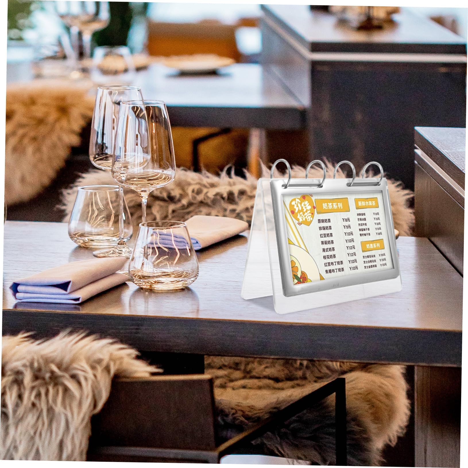 SHINEOFI 3piezas Soporte De Exhibición De Transparente Para Menús y Carteles Base Estable Para Restaurantes y Exhibición y