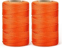 Vista 11 de Amylove Línea de cuerda Mason de 4 rollos #18, línea de cuerda de construcción trenzada de nailon de 500 pies, cuerda resistente para exteriores