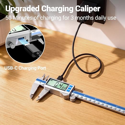 Calibrador digital Preciva 8 pulgadas acero inoxidable miniatura 3