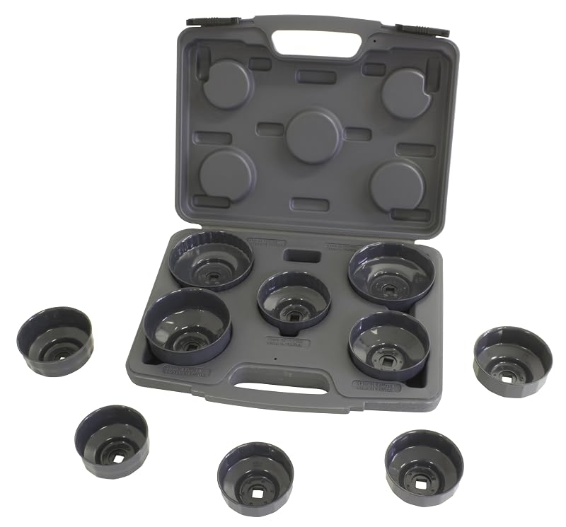 Kit de chaves tipo soquete para filtros Lisle 61450 H.D., acionamento de 9,5 mm (3/8 pol.), 10 peças