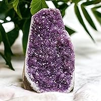 Vista 3 de 6.5 to 8 Lb Amethyst Crystal Geode From Uruguay – 6.5" to 10" Height, Natural Large Amethyst Cluster Rock – Crystals and Healing Stones