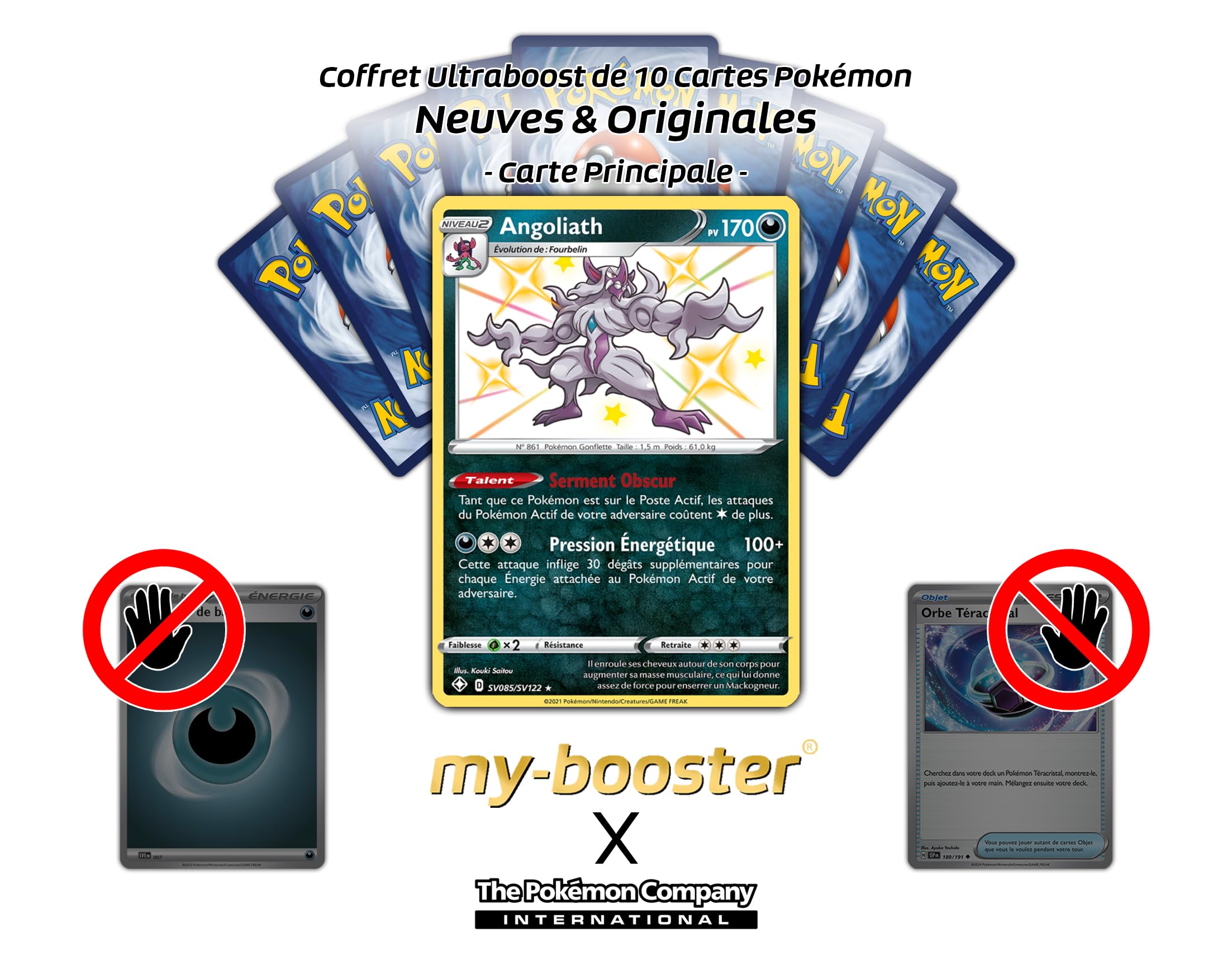my-booster Angoliath (Grimsnarl) SV085/SV122 Cromatico Secreto X Écarlate et Violet 4.5 Destinées Radieuses - Box di 10 carte Pokémon Francese