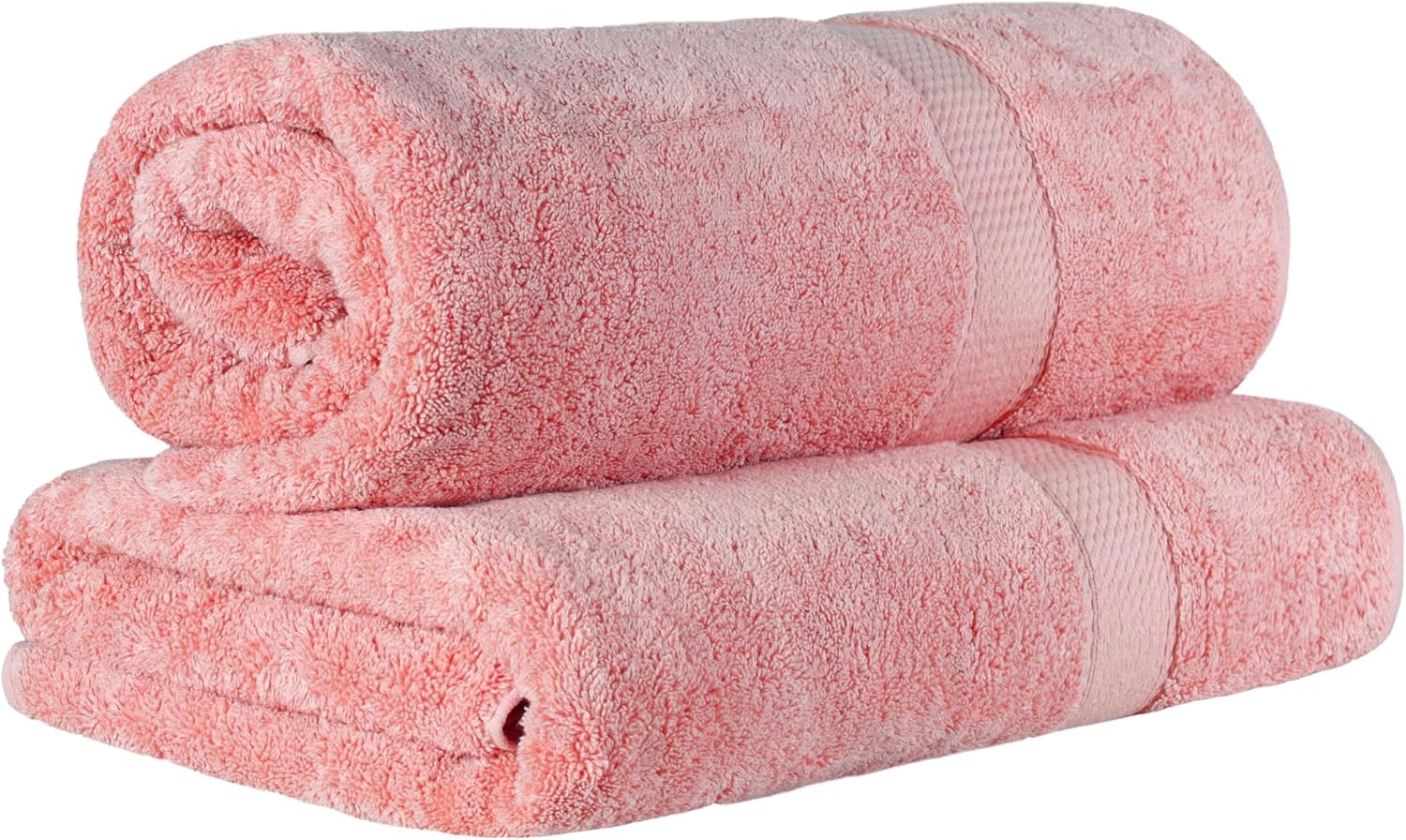 HOMECITY Madison Egyptian Cotton Bath Sheets, for Bathroom, Shower, Spa, Hotel, Plush, 800 GSM, Highly Absorbent and Ultra-Soft Towels, Essentials, Oversized Towels, Set of 2, Tea Rose