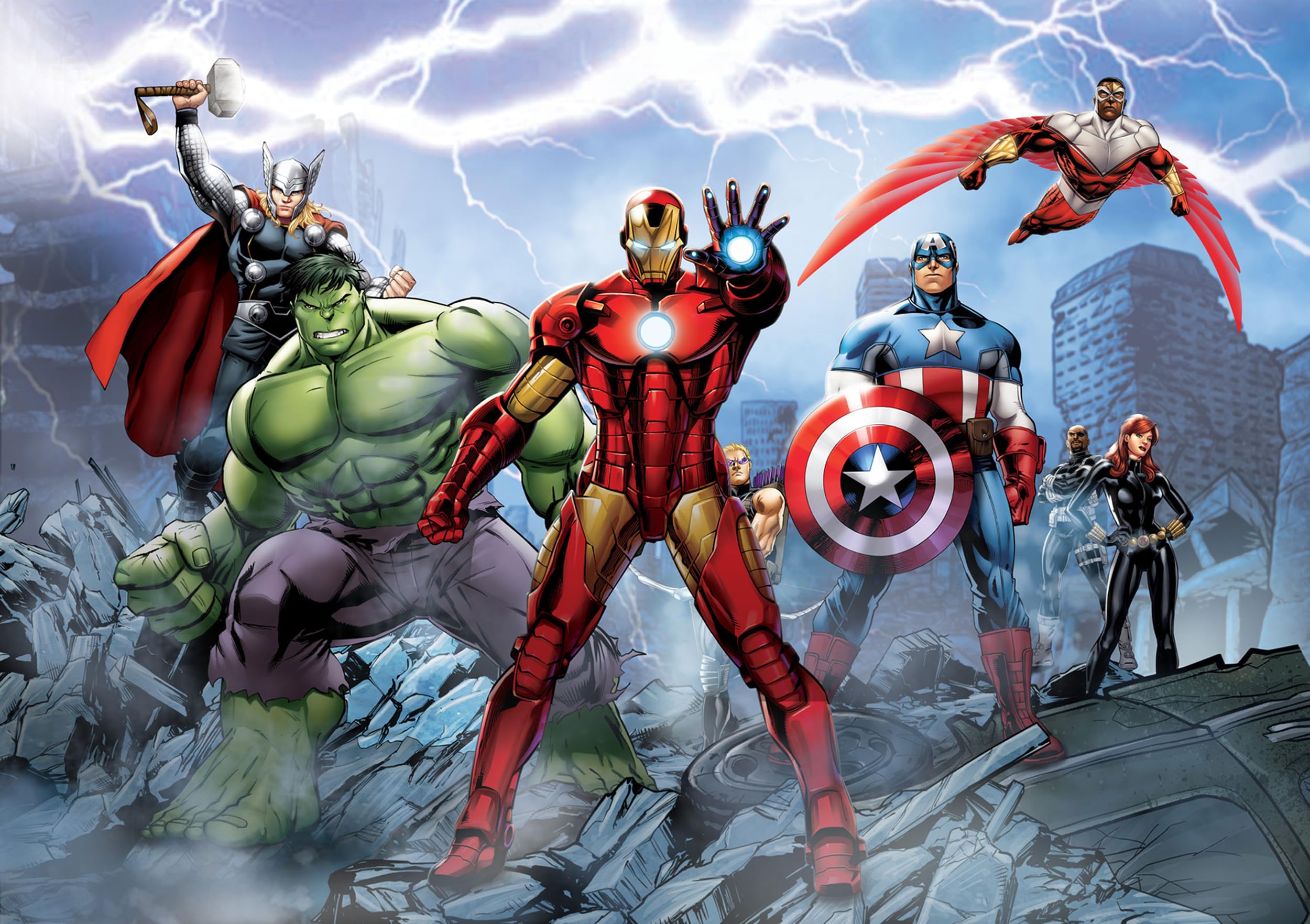 Ag Design Multi-Colour Marvel Giant Wall Poster 360X25 Cm/1 1, 7X100 Inches Parts Ftd 2230, 408 X 254 Cm