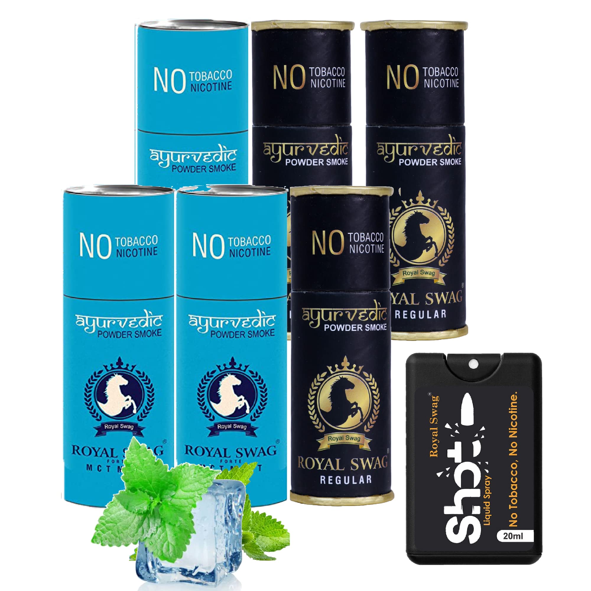 ROYAL SWAG Herbal Nicotine Free Cigarettes(100% Tobacco-Free & Nicotine-Free) Regular, Mint Flavoured | Smoking Cessation(Pack Of 30) With 20 Ml Shot Anti Addiction Spray (B0BPSZT46K) Amazon Price History, Amazon Price Tracker