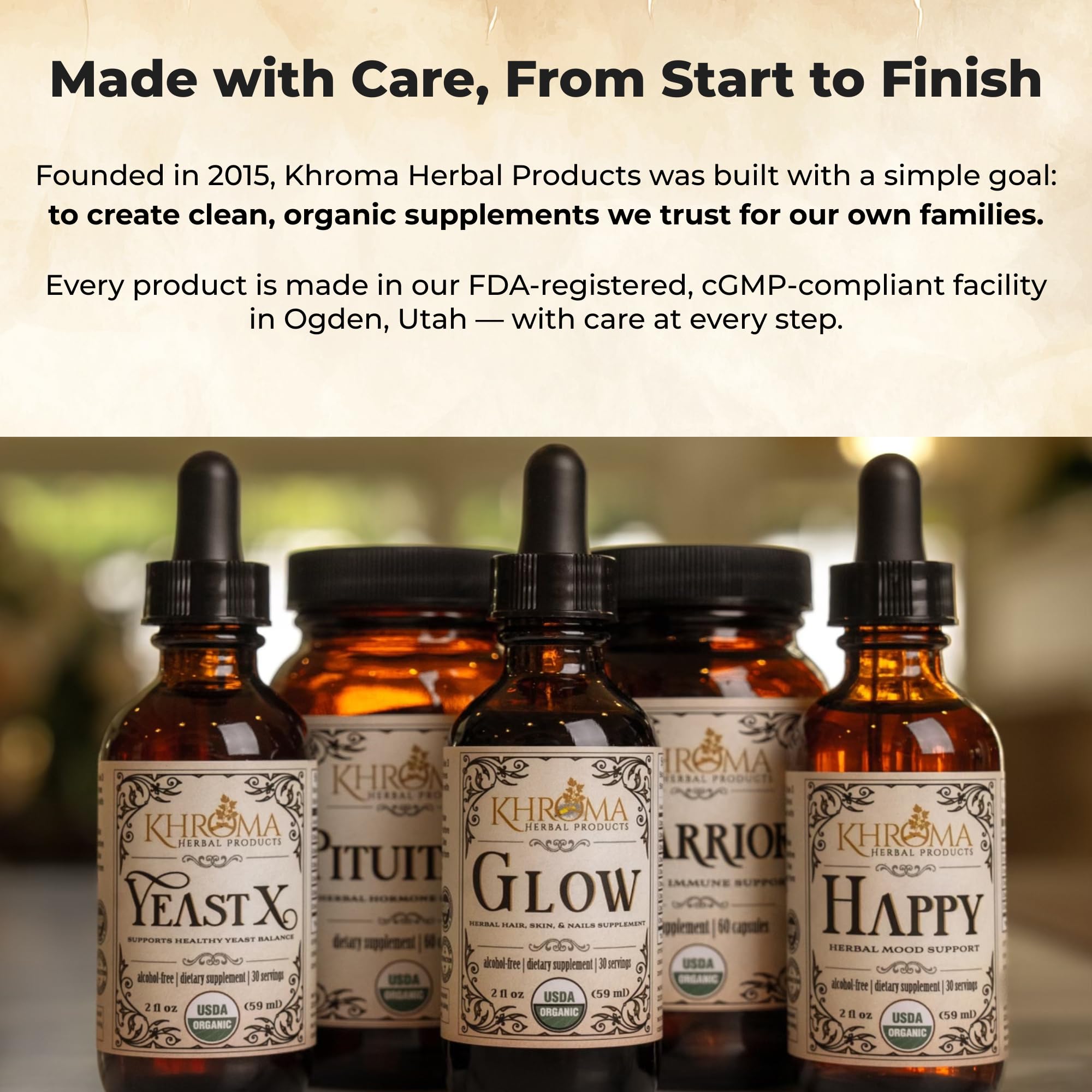 Khroma Herbal Products Organic Olive Leaf - 2 oz Liquid in a Glass Bottle - 30 Servings