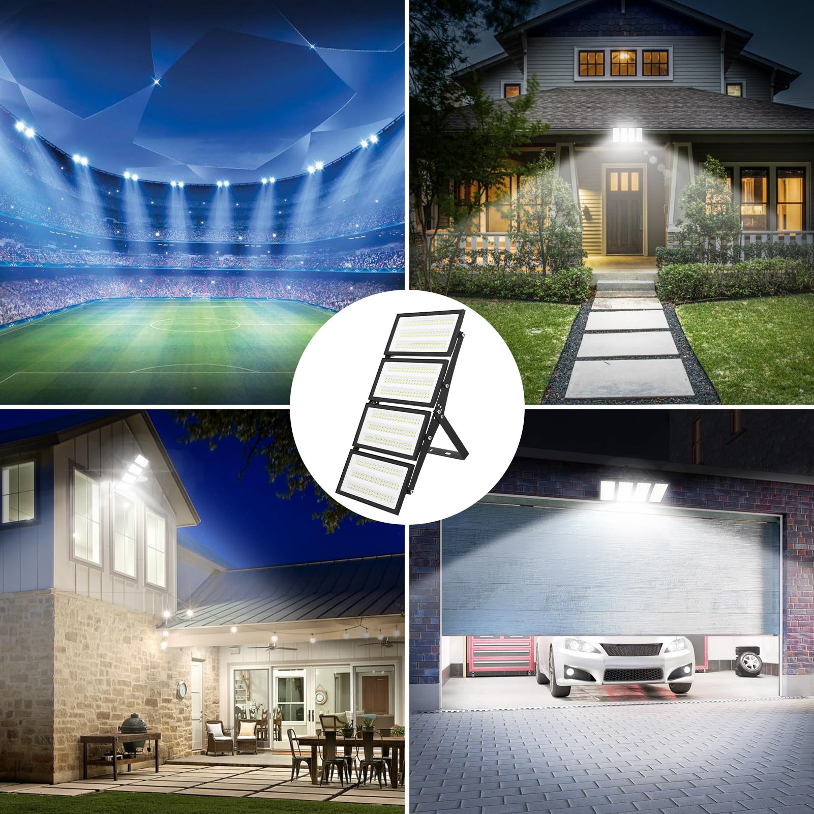 LED Strahler Außen 400W,Superhell 40000LM LED Scheinwerfer,6500K Kaltweiß Fluter Flutlicht Außen,IP66 Wasserdicht Aussenstrahler,Außenstrahler für Garten Garage Terrassen