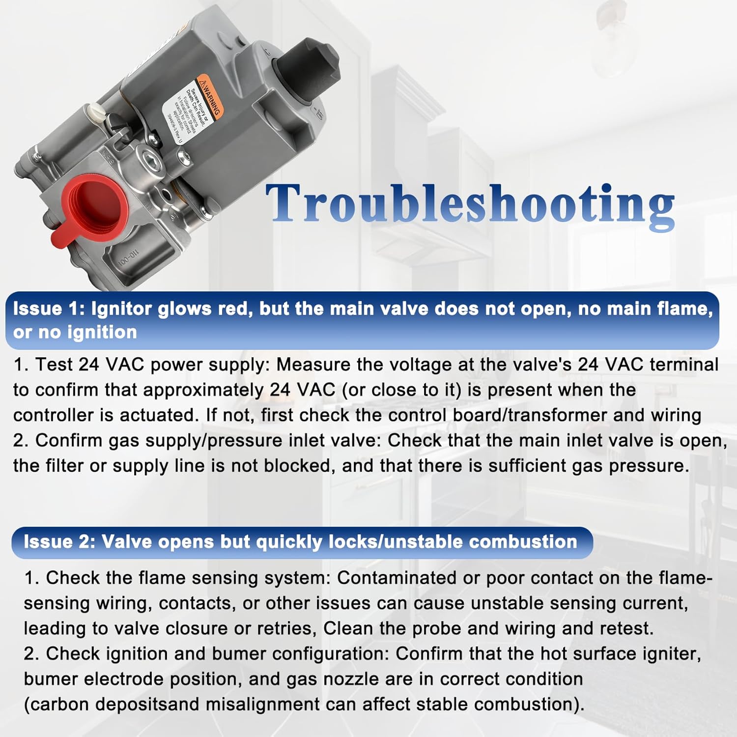 VR8345M4302 Gas Valve (OEM) Fit Honeywell Universal Electronic Ignition Pilot 24 Vac Standard Opening, Intermittent / Direct Ignition Gas Valve 3/4 x 3/4. Set 3.5" WC