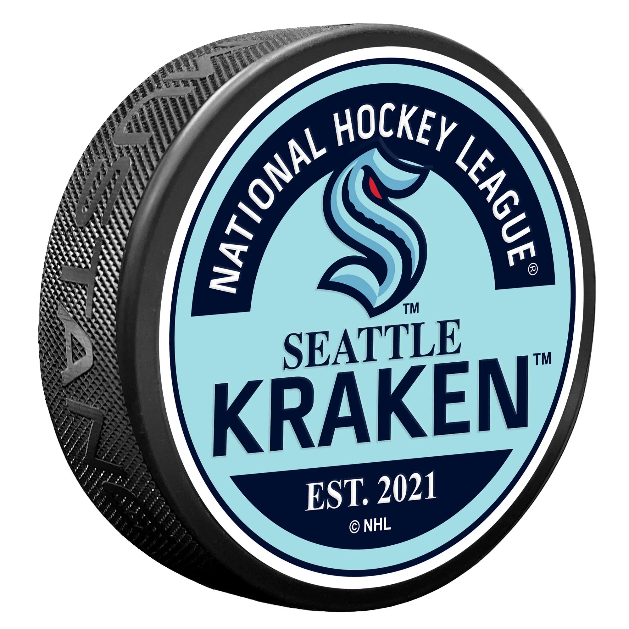 Sports Decor Seattle Kraken Textured Block Puck
