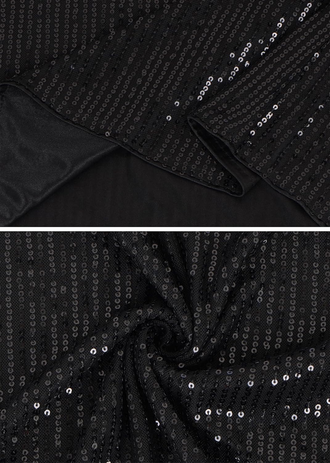 Anna-Kaci Women's Long Sleeve Sequin Blouse Sheer Mesh Top Sparkly Shirt for Holiday Party - Image 5