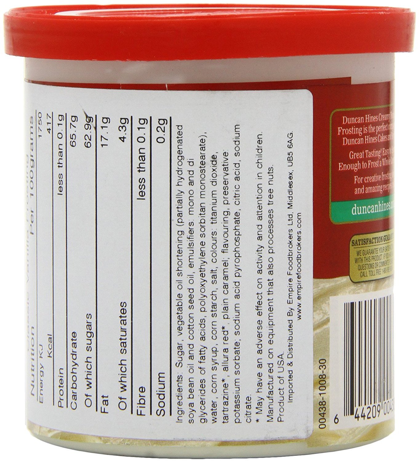 Duncan Hines Creamy Vanilla Flavored Frosting, Easter Baking, 16 oz. (Pack of 8)