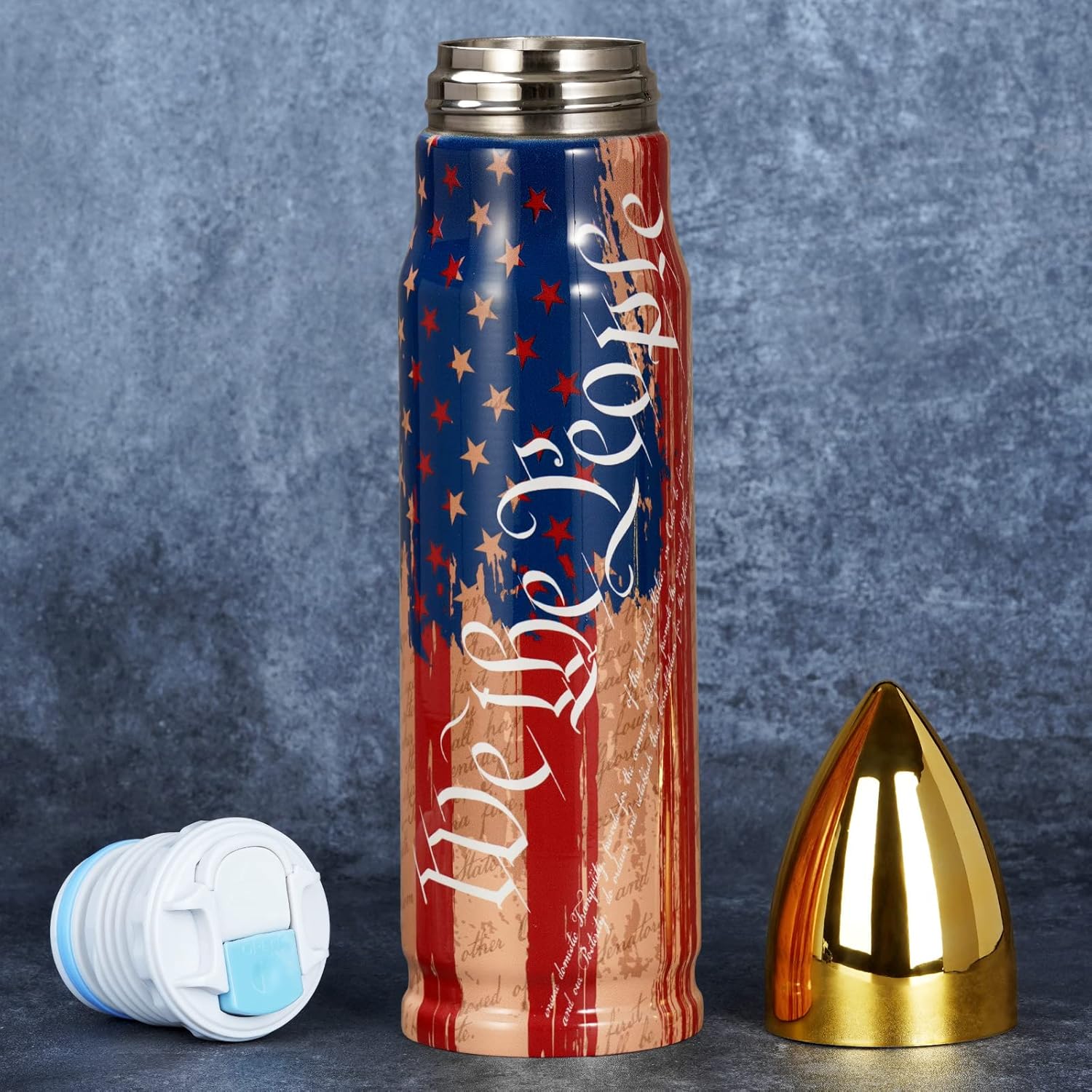 Funslive Gifts for Mens Funny - 17 oz We the People Bullet Tumblers -Fishing Hunting Camping Mens Gifts Ideas - Gift for Dad Who Have Everything - Valentines Day Men Gift- Stocking Stuffers 2026