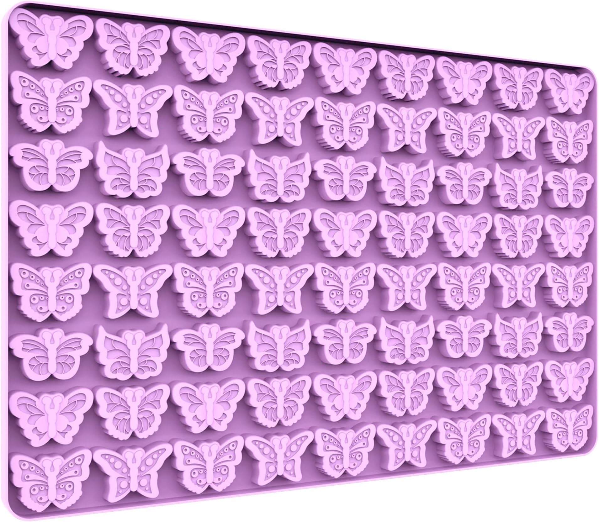Mini Butterfly Silicone Molds for Chocolate Gummy Candy, Butterfly Mint Molds Ice Cube Molds with Scraper (butterfly)
