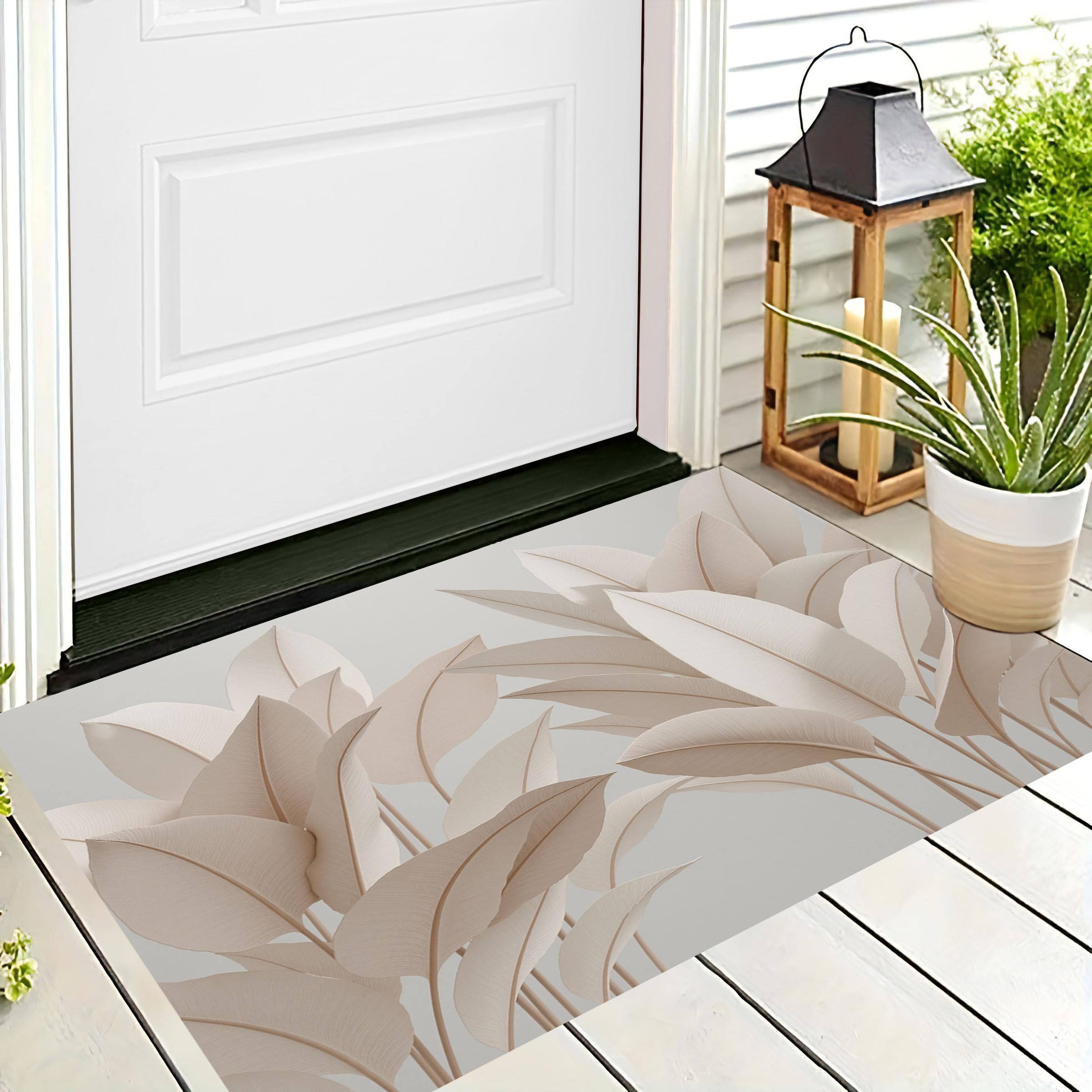 Paillasson piège visuel amusant et tapis bananier moderne 3D lavable de 50x80 cm