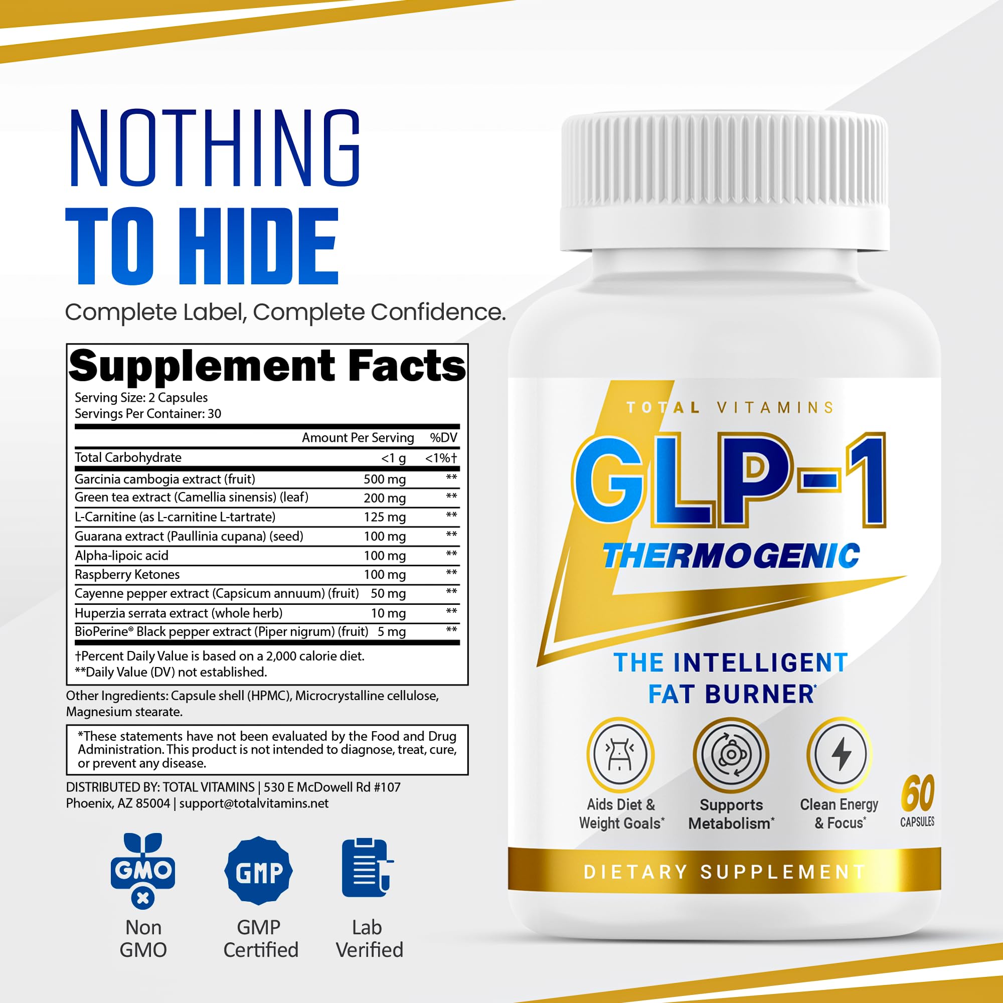 GLP-1 Weight Loss Pills for Women & Men - Appetite Suppressant, Fat Burner — Amazon image 2