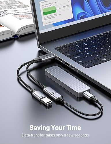 Miniatura 4 de Divisor USB 3.0 de 1 en 2 salidas, cable USB divisor Y, cable USB macho a 2 hembras para PC, tableta, portátil, MacBook, teclado, PS4, PS5, mouse,