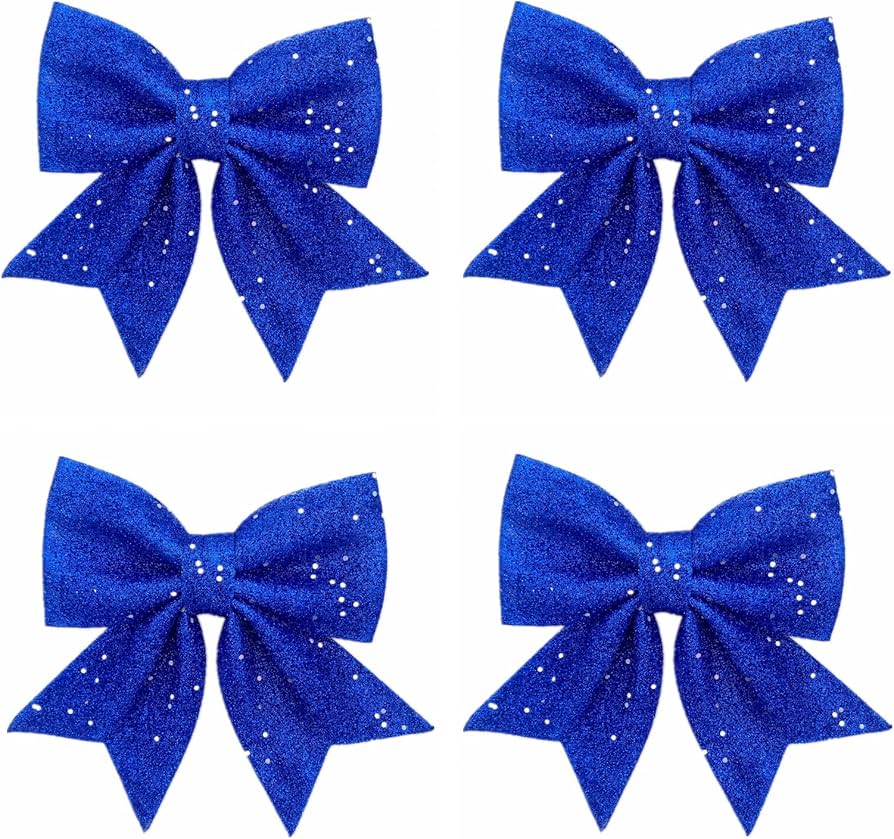 Royal blue bows for christmas tree Clearance