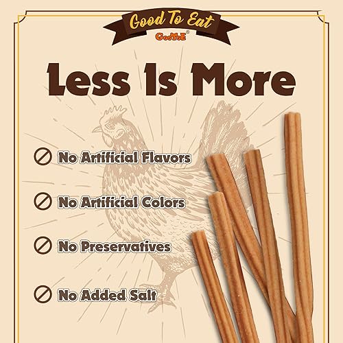 Miniatura 4 de Gootoe Golosinas de pollo para perros  Palitos de pollo de 1.5 libras  Todo natural, hipoalergénico y sin granos, bajo en grasa, masticables de