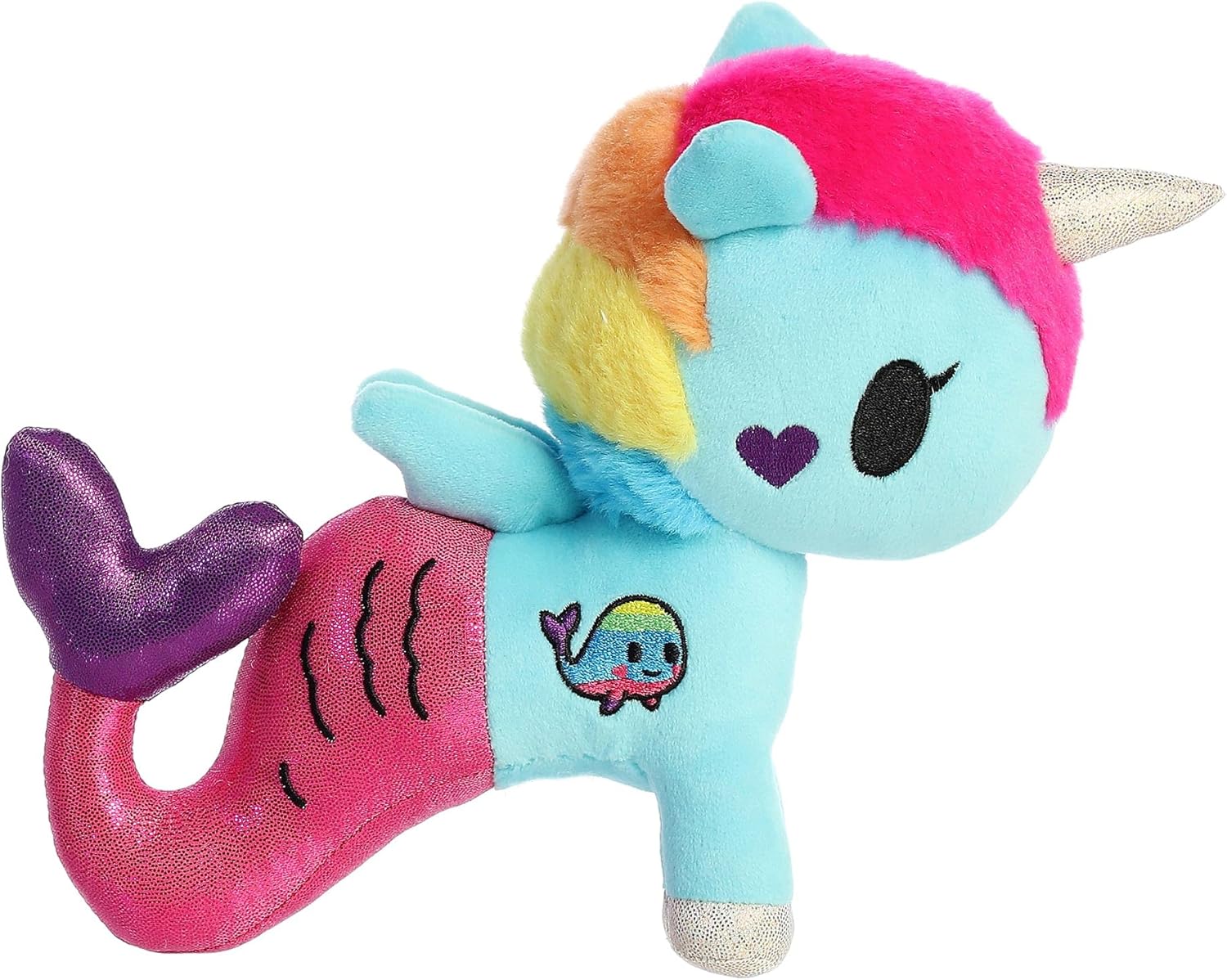 Aurora® Enchanting ©Tokidoki Aquamarina Stuffed Animal - Decorative Plush with Colorful Design - Ideal Gift for Adults and Kids - Blue 8.5 Inches