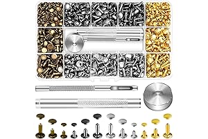 480 Pack Leather Rivets for Leather Crafting