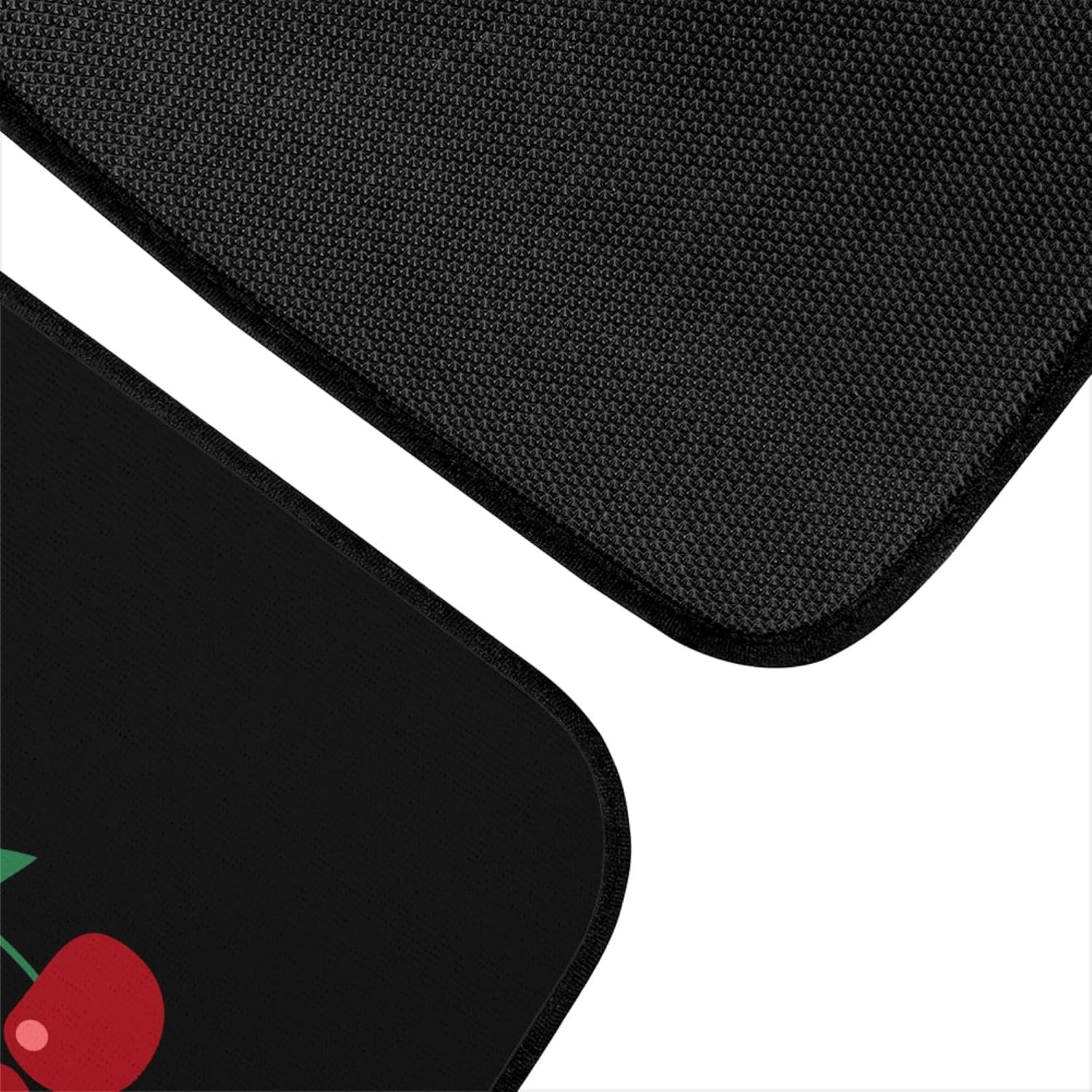 Red Cherry Car Floor Mats Set of 4 Sweet Berries Pattern with Green Leaves Floor Mats for Cars Universal Front Rear Vehicle Foot Carpets RugsCute Summer Fruits Car Accessories for Trucks