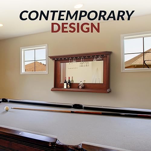 Miniatura 7 de Hathaway Espejo de barra trasera Sevilla nogal, 62" x 35.5"