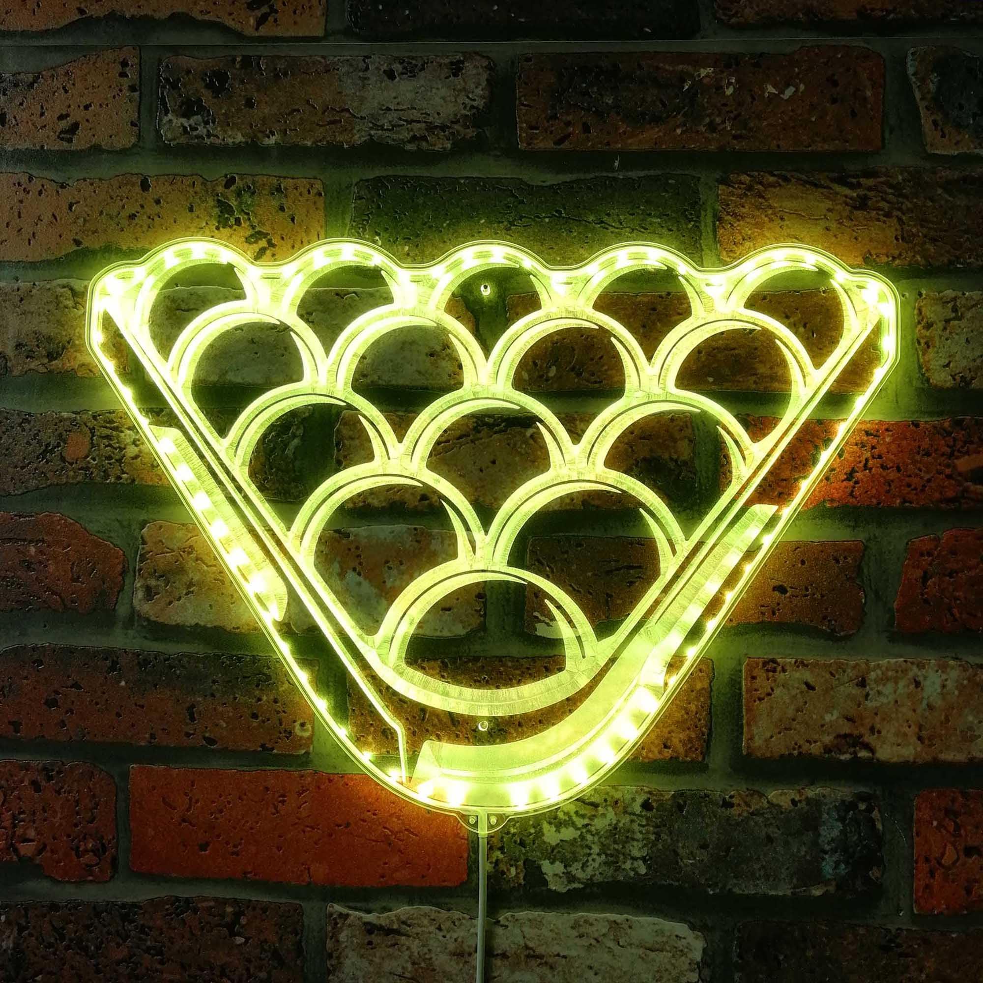 ADVPRO Billardtisch Snooker Pooltisch Zimmer RGB Dynamisches Glam LED-Schild - Schnittkantenform - Smart 3D Dekoration - Mehrfarbige Beschilderung st06s43-fnd-i0213-c