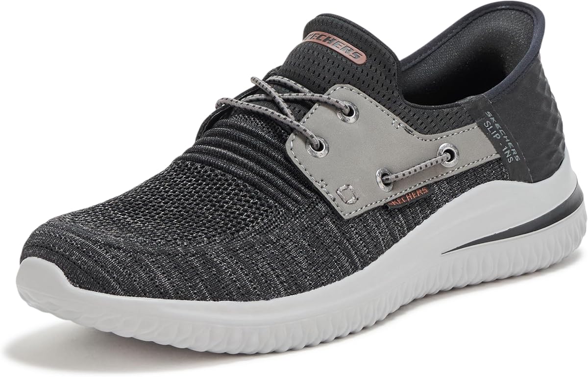 Mocasín Skechers Delson 3.0 Roth para hombre | Informal, Sin cordones, Espuma viscoelástica refrigerada por aire, Arco Goga Mat, Vegano