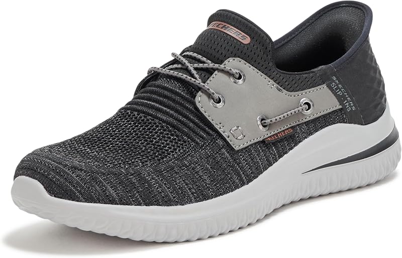 Mocasín Skechers Delson 3.0 Roth para hombre | Informal, Sin cordones, Espuma viscoelástica refrigerada por aire, Arco Goga Mat, Vegano
