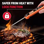 TempPro Digital Instant Read Meat Thermometer for Grilling Waterproof Kitchen Food Thermometer with Calibration Backlight Baking Bread Candy Thermometer Cooking Tools Utensils (Previously ThermoPro)