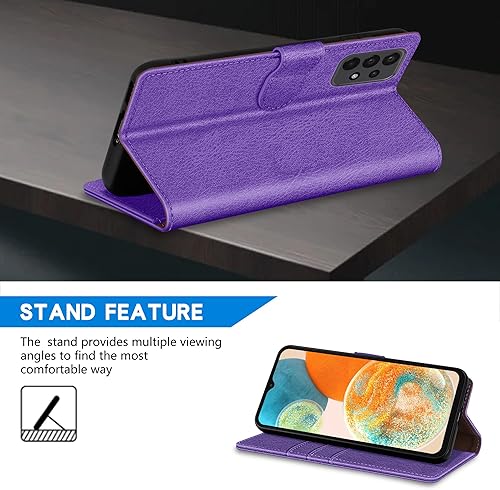 Miniatura 5 de ZZXX Funda tipo cartera para Samsung Galaxy A23 5G4G con bloqueo RFID, ranura para tarjetas, función atril, cierre magnético, funda protectora de