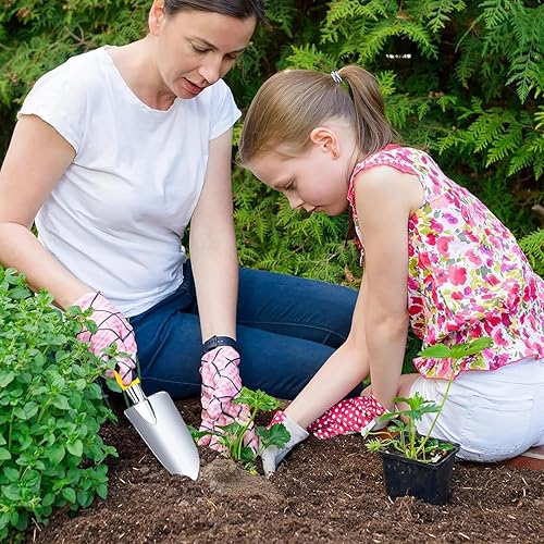 Miniatura 6 de Pala de jardín, pala de jardín, herramientas de mano de jardinería resistentes con mango ergonómico, pala de jardín pequeña resistente a la