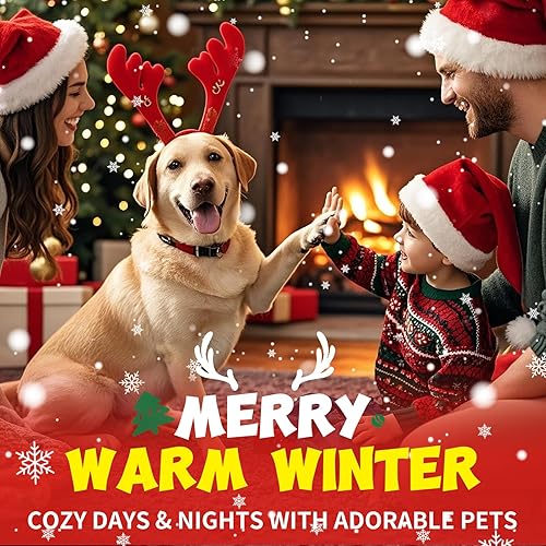 Miniatura 2 de Almohadilla térmica para mascotas de 18 x 28 pulgadas, almohadilla térmica segura para perros y gatos con temporizador de 12 niveles, cable