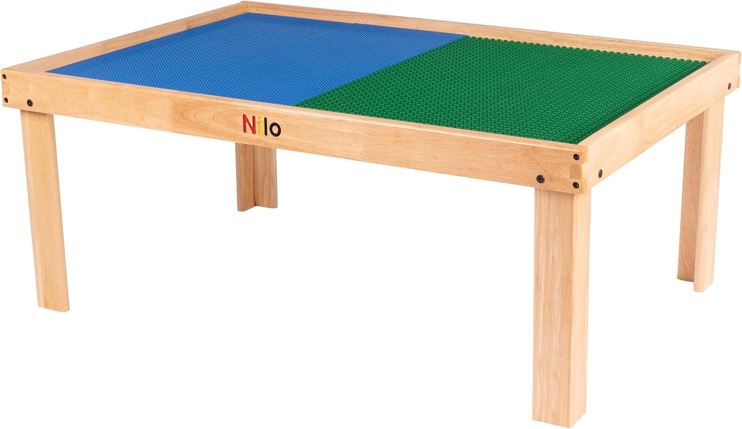 NILO N51N Kid's Play Table Compatible with Legos, Duplo, Trains, Games, Building, Lincoln Logs Safe Fun for Children Educational Toy Board Durable (No Holes, 32x48x20)
