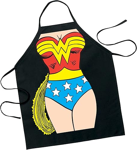 Miniatura 2 de Delantal de SuperGirl personaje de DC Comics de ICUP Algodón Negro adulto talla