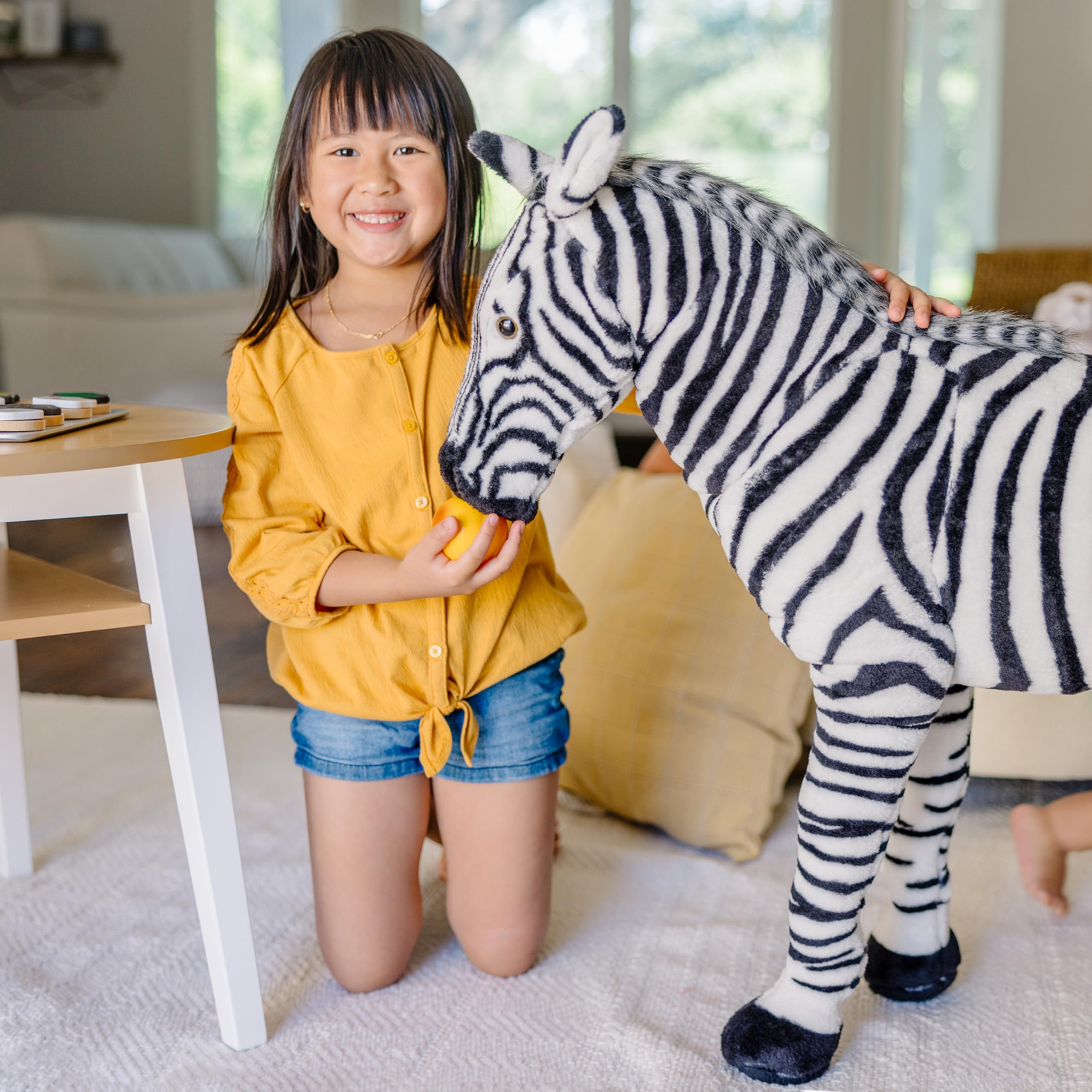 Melissa And Doug Giant Striped Zebra Lifelike Stuffed Animal