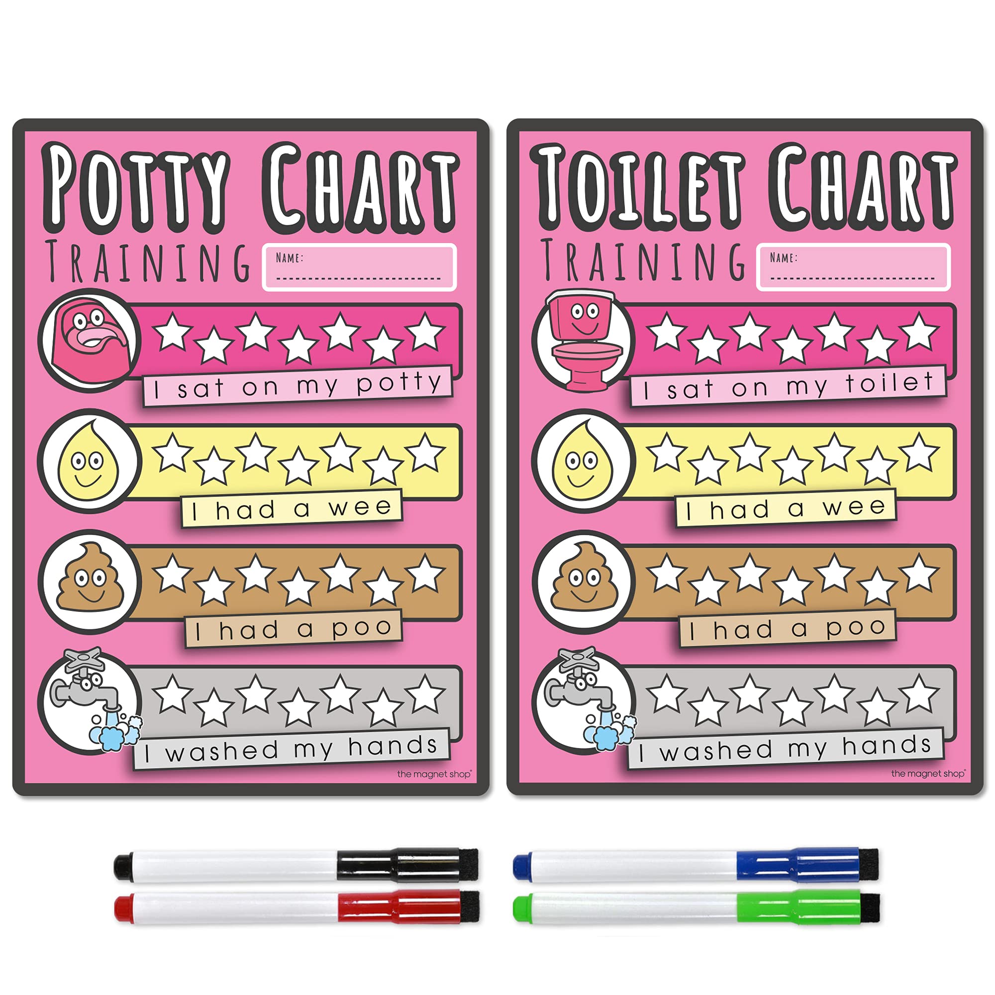 Buy TMS Potty Training Chart and Toilet Reward Chart for Children Dry