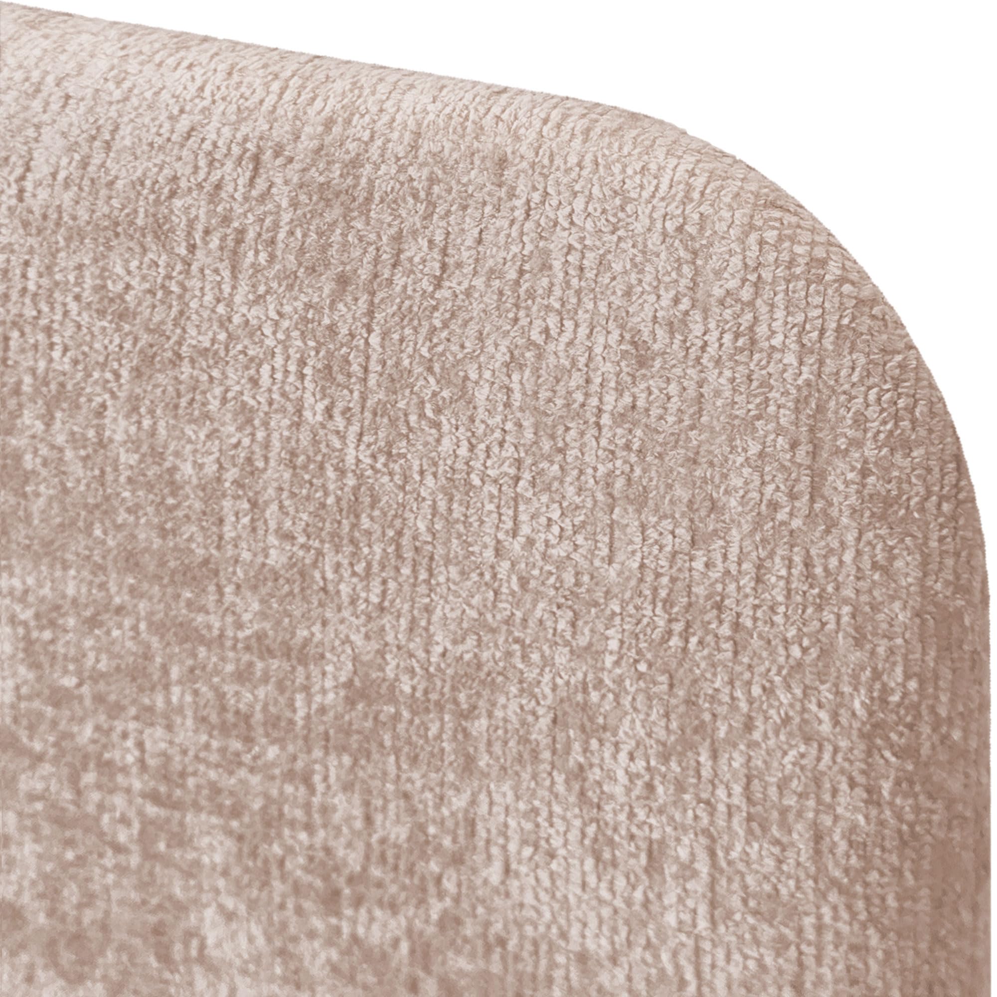DHOME Testiera Imbottita Liscia Arrotondata in Lana Ecologica per Parete Acustica Testate Fonoassorbenti Testata Letto Camera da Letto (Beige, 160cm)