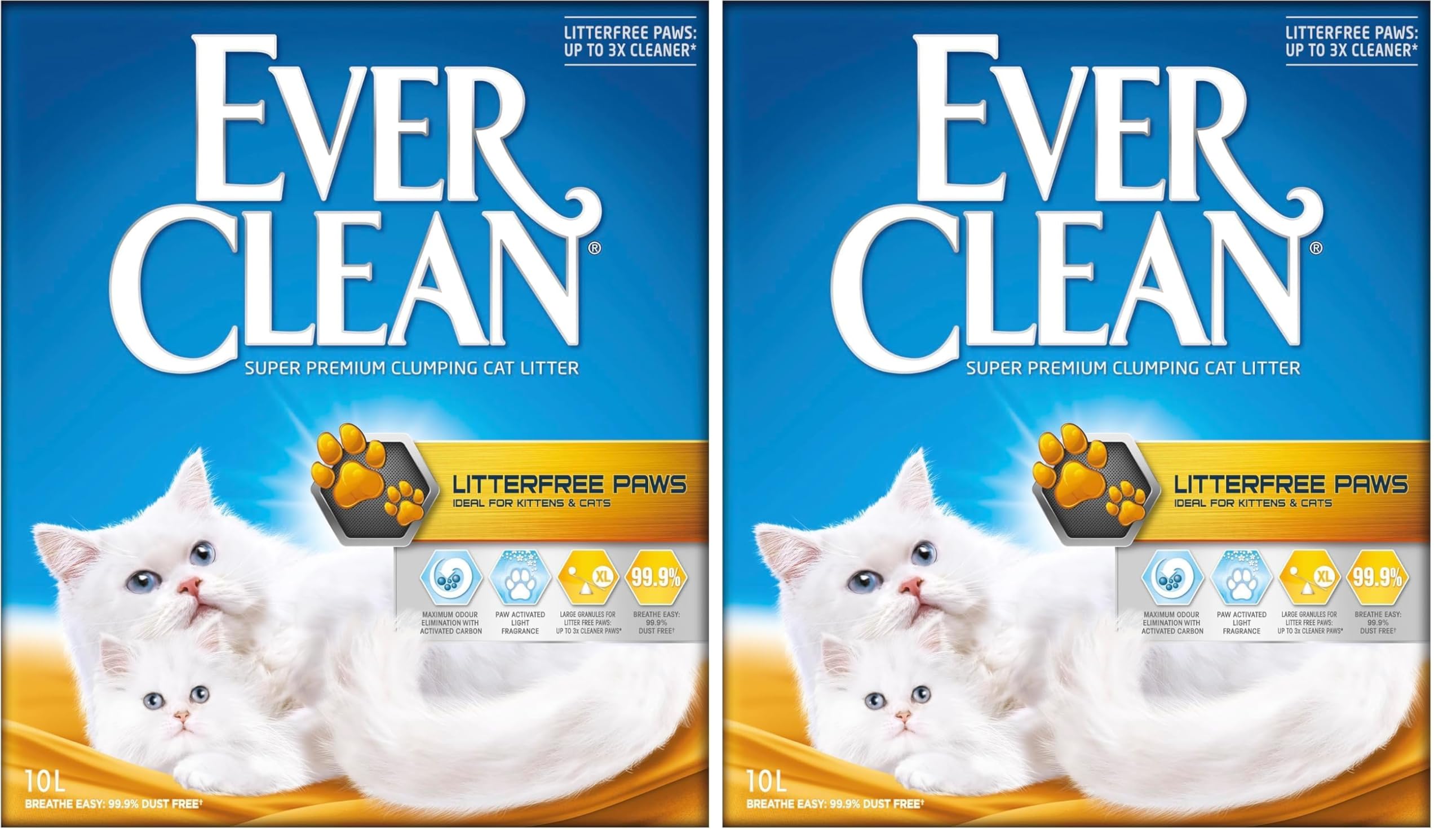 Ever Clean Litterfree Paws Esanslı Kedi Kumu Tozsuz Formül 10 Lt (2 paketi)