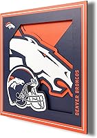 Vista 24 de YouTheFan Arte de pared de la serie de logotipos 3D con licencia oficial de la NFL, hecho de múltiples capas, listo para colgar en la pared, diseño