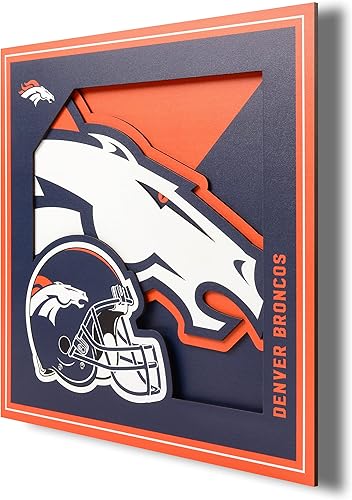 Vista 75 de YouTheFan Arte de pared de la serie de logotipos NFL de 12 x 12