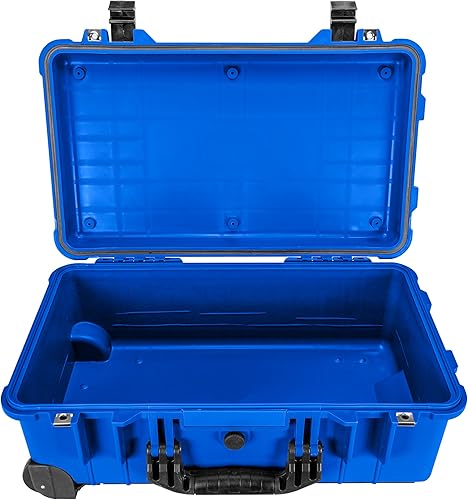 Miniatura 5 de Eylar 22" equipaje de mano de viaje de rodillos de viaje, cámara, drones, herramientas, equipo duro caso impermeable con espuma negra