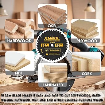 10-Inch 40-Tooth Table Saw Blade/Miter Saw Blade for Wood Cutting