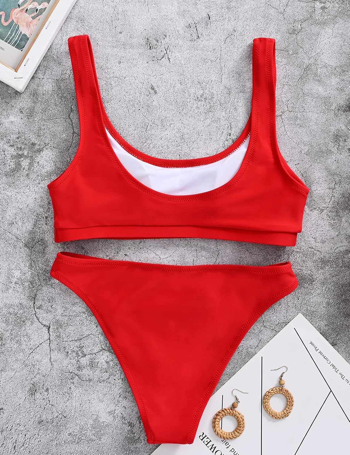 High Cut Bikini Sets for Women Two Piece Swimsuit Crop Top Brazilian Thong Bathing Suit - Image 5