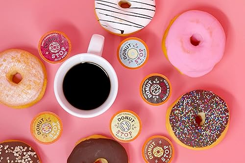 Miniatura 5 de Donut Stop Cápsulas de café con sabor, compatibles con cervezas 2.0 K-Cup y sabor a dona de gelatina, 40 unidades