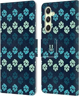 Head Case Designs Blues Paws Leather Book Wallet Case Cover Compatible with Samsung Galaxy A54 5G