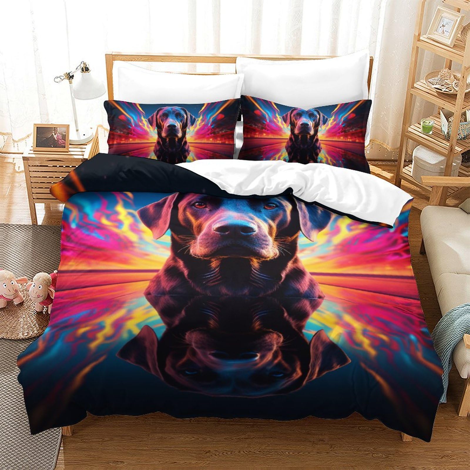 Linge de lit Labrador en microfibre premium douce et 3D