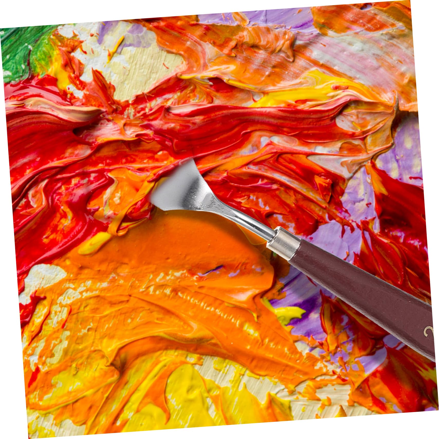 HOODANCOS Oil Painting Accessories Set of 5 Drawing Scrapers Large Palette Knife Oil Paint Knife Perfect for Beginners Students