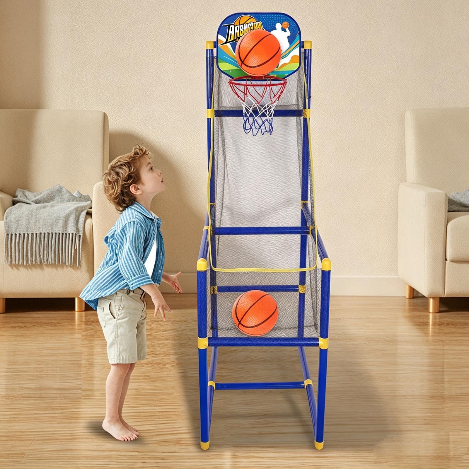 Canasta Baloncesto Interior Infantil Juegos Deportivos Portátiles para