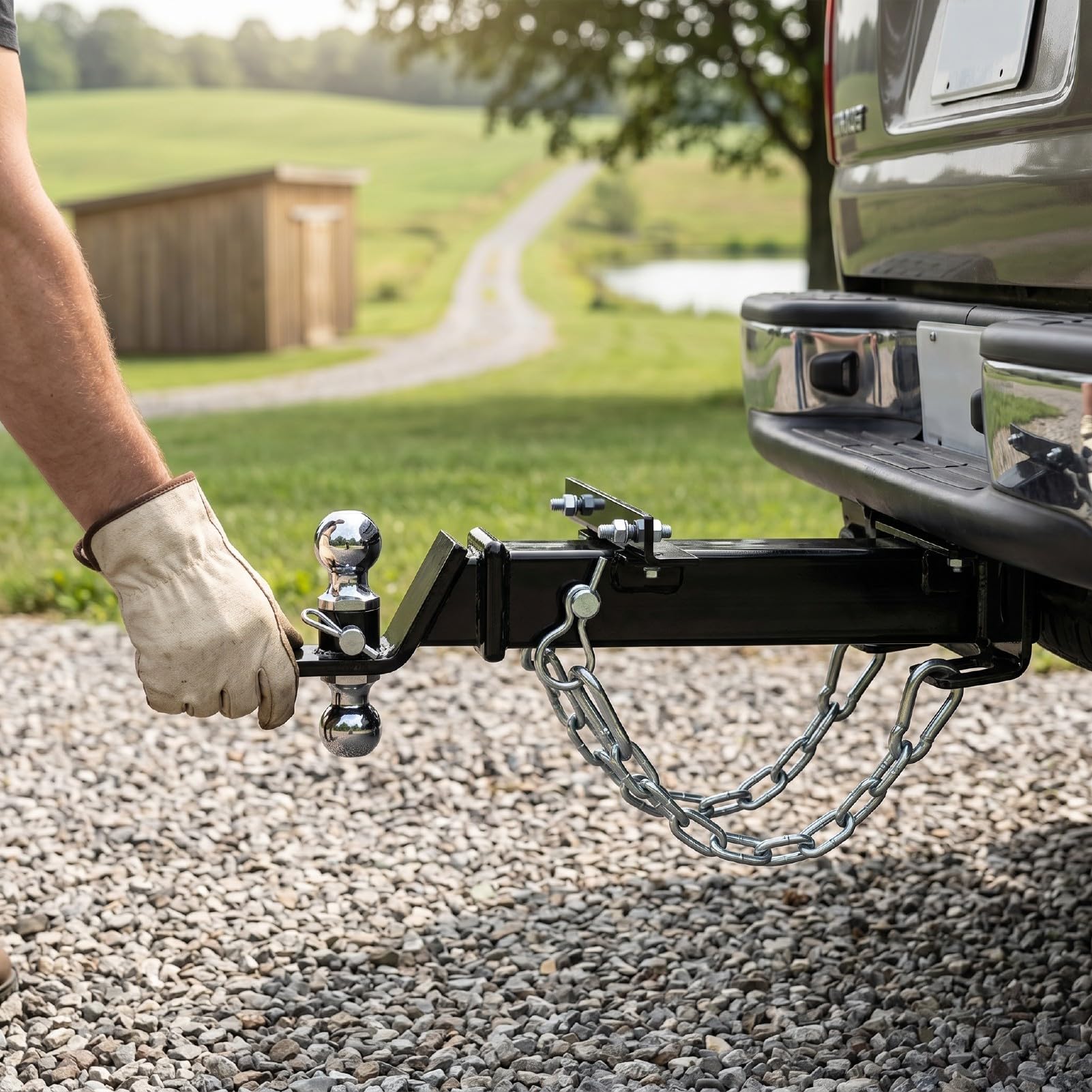 Yosoo Health Gear Cart Trailer Hitch, 2 Inch Receiver for